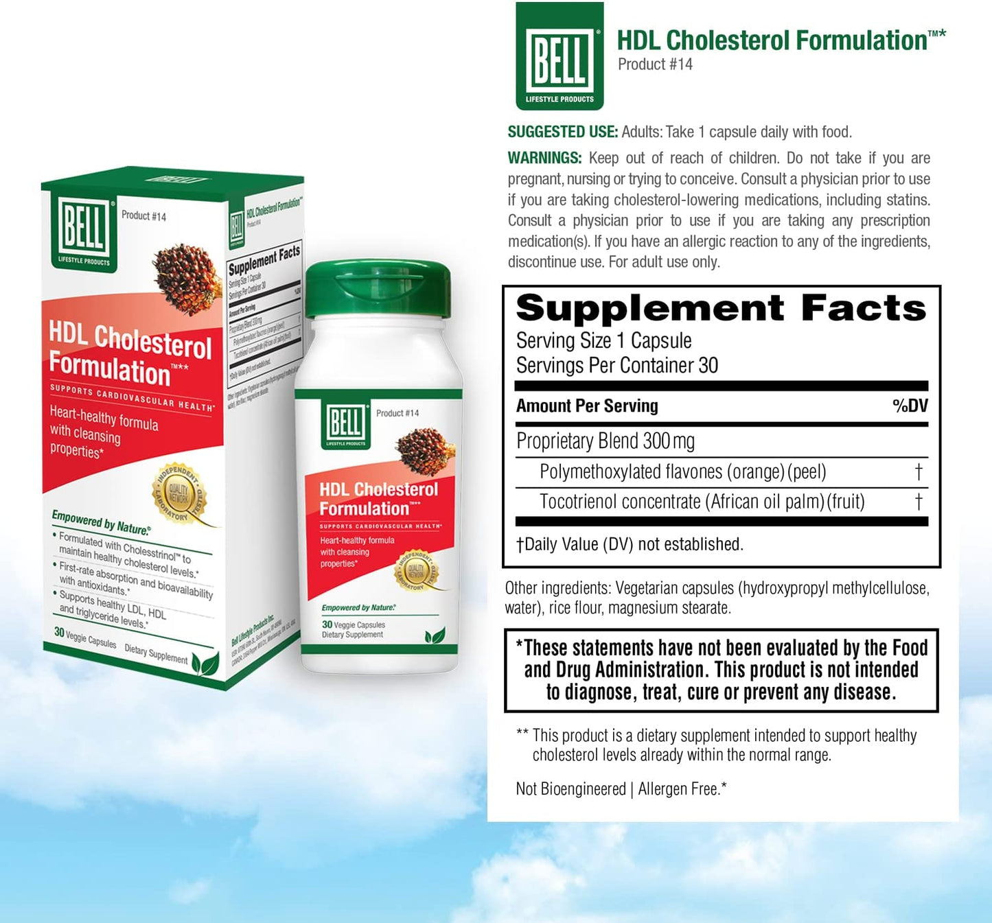 Bell HDL Cholesterol Formulation - Proprietary Blend, for Women and Men
