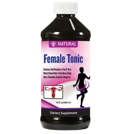 Female Tonic with Red Raspberry, Pau' D' Arco and Black Cohosh Root (16oz)
