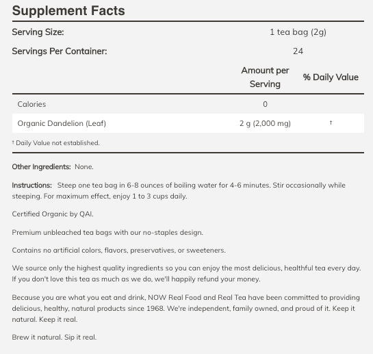 Dandelion Tea Bags (24)