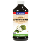 Graviola Leaf 100% Pure Extract (Soursop Leaf)(16oz) herbal tonic bottle front view
