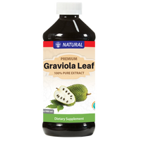 Graviola Leaf 100% Pure Extract (Soursop Leaf)(16oz) herbal tonic bottle front view