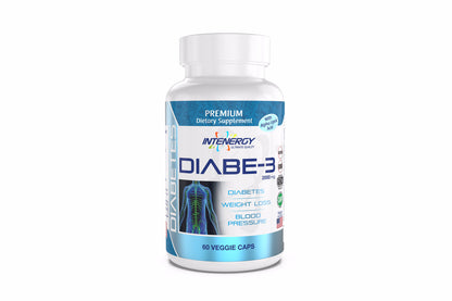 Intenergy Diabe-3 Herbal Blend (60 Capsules) capsules bottle front view