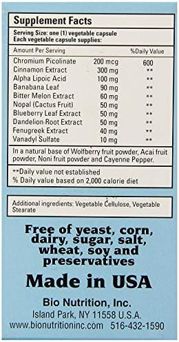 Bio Nutrition Herbal Blend with Cinnamon and Fenugreek capsules bottle alternate view