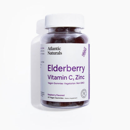 Organic Elderberry, Vitamin C, Zinc Gummies (60ct) gummy supplement front view