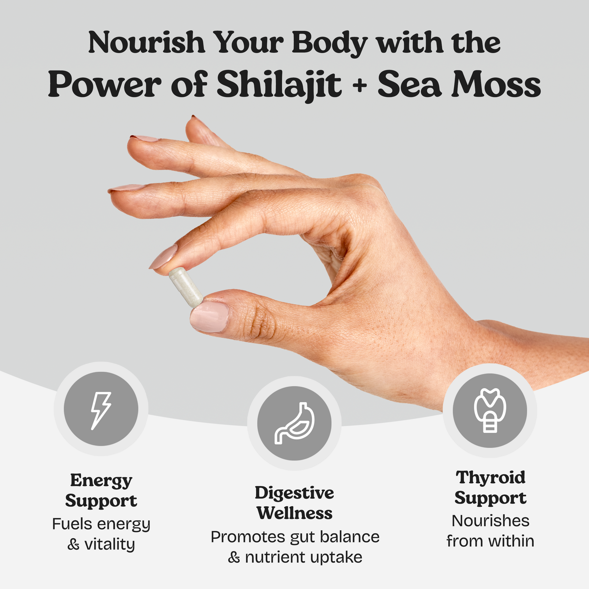 Sea Moss with Shilajit 5-in-1 Capsules