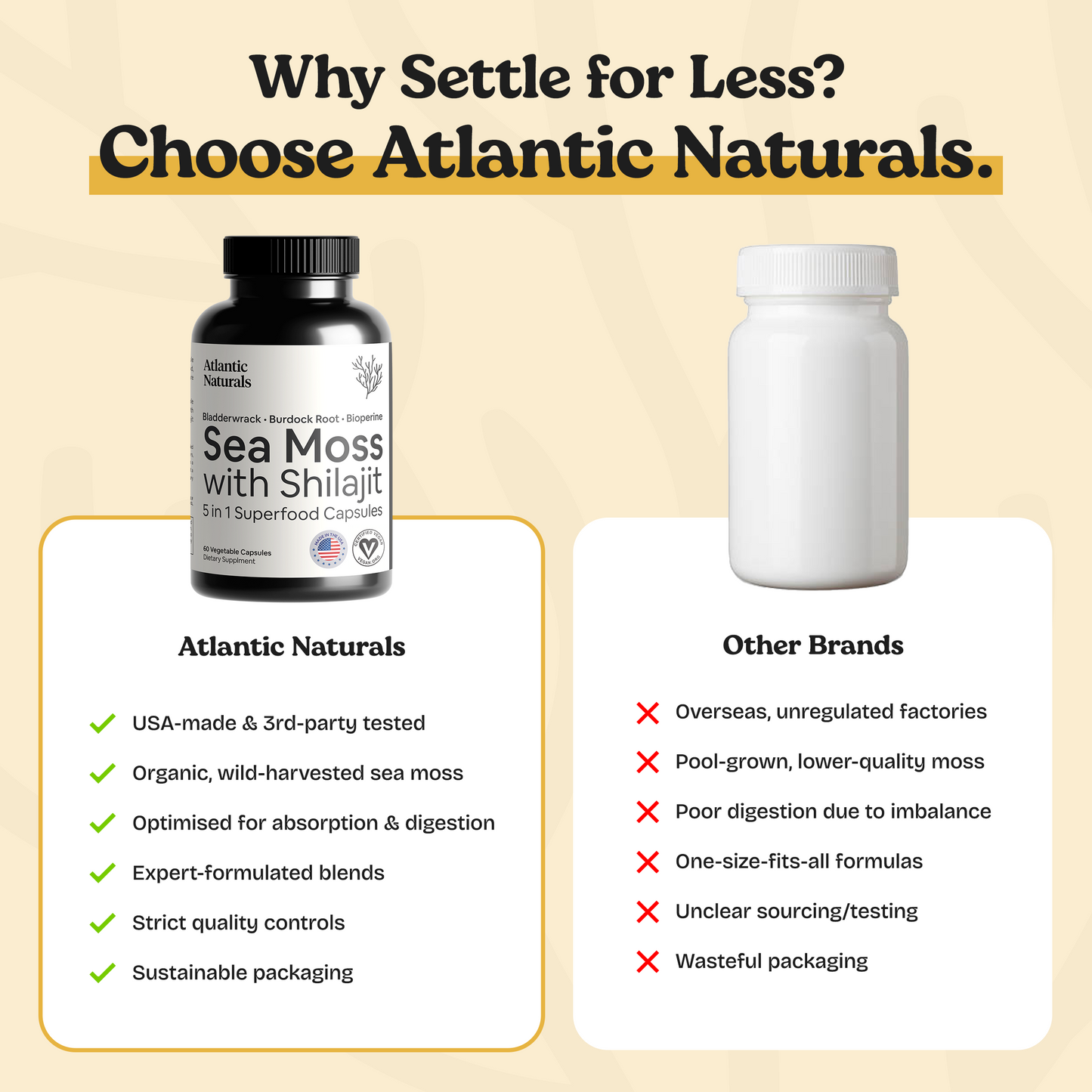 Sea Moss with Shilajit 5-in-1 Capsules