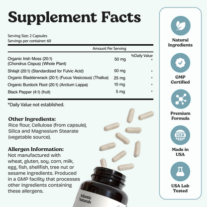 Sea Moss with Shilajit 5-in-1 Capsules