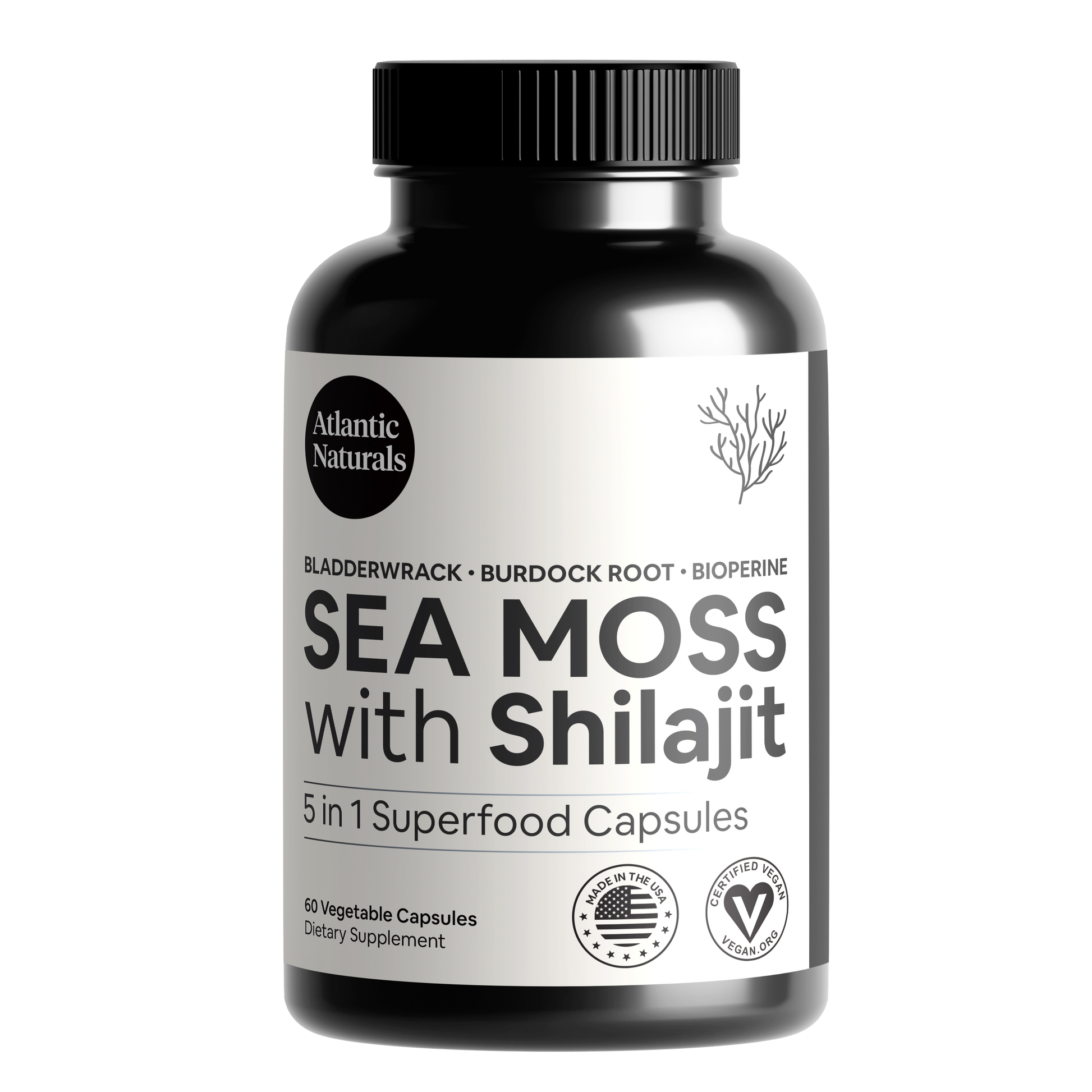 Sea Moss with Shilajit 5-in-1 Capsules - Front
