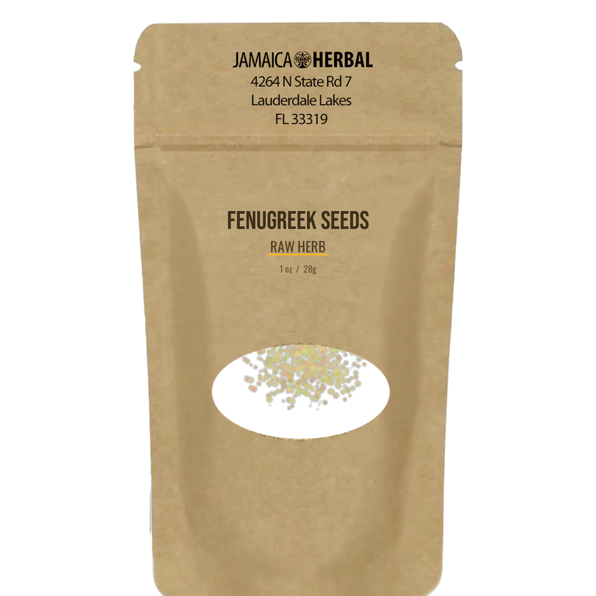 Fenugreek Seeds raw herb in branded Jamaica Herbal bag
