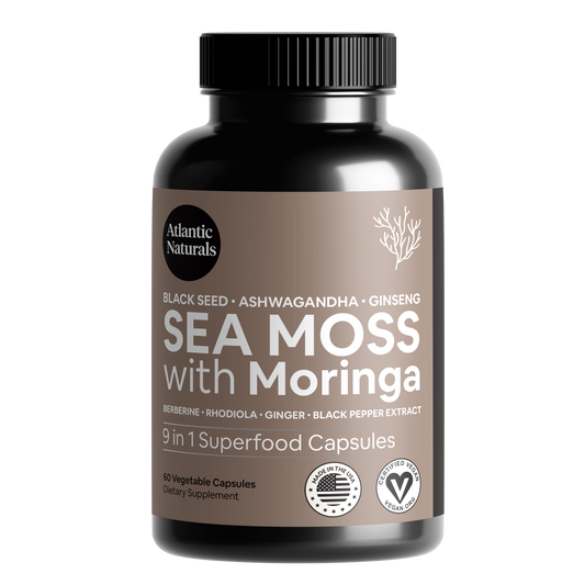 Sea Moss with Moringa and Black Seed Capsules - Front