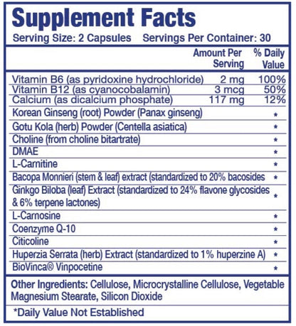 Intenergy Neuro-Life Herbal Blend (60 Caps) herbal supplement alternate view