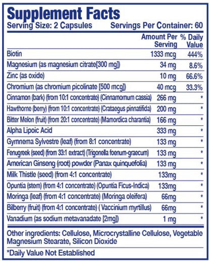 Intenergy Diabe-3 Herbal Blend (60 Capsules) capsules bottle alternate view