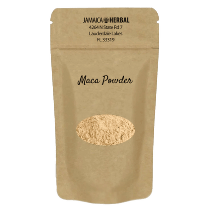 Maca Powder raw herb powder front view