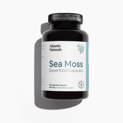 Atlantic Naturals Organic Vegan Sea Moss Capsules (120 capsules bottle front view