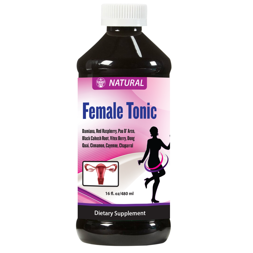 Female Tonic with Red Raspberry, Pau' D' Arco and Black Cohosh Root (16oz)