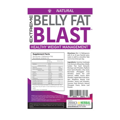 Herbal Weight Management Shake | Pineapple Flavor supplement facts label