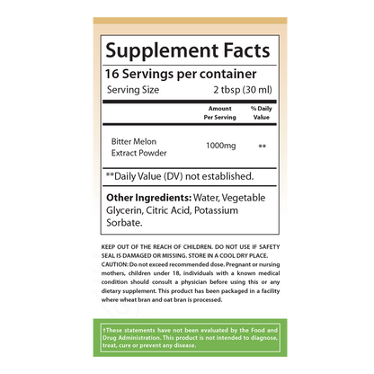 Bitter Melon 100% Pure Extract (16oz) ingredients list