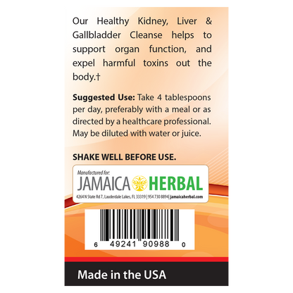 Herbal Organ Blend Tonic (16oz) herbal tonic bottle label detail