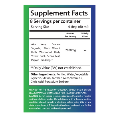 Herbal Stomach Tonic Supplement Facts label