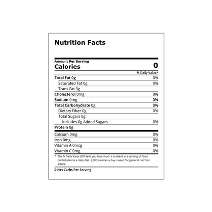 Sea Moss (Raw Wildcrafted Irish Moss) supplement facts label