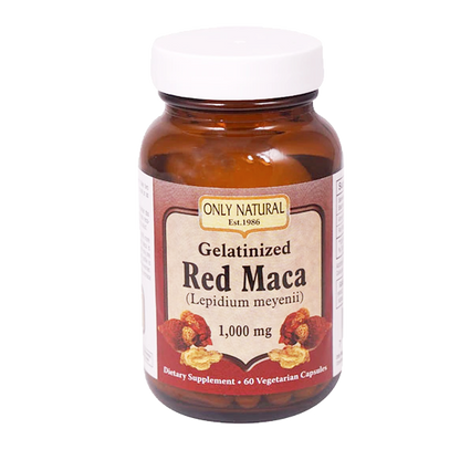 Red Maca Root Women's Herbal Capsules bottle front view