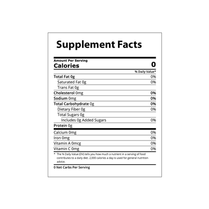 Black Seed Bitters with Moringa (16 oz) supplement facts label